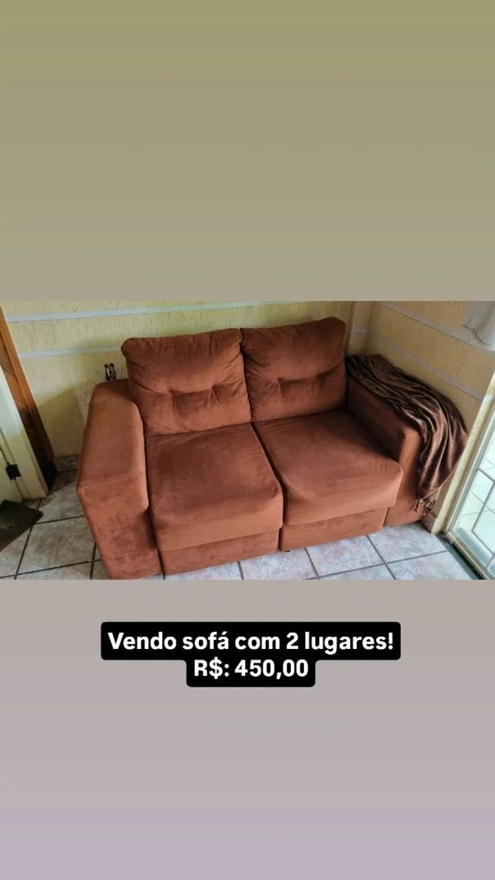 Vendo sofá com 2 lugares