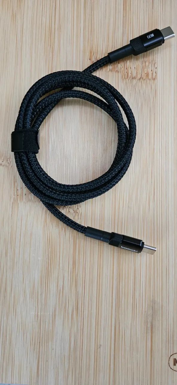 Cabo USB-C Toocki Tipo-C para Tipo-C - 60w - Foto 2