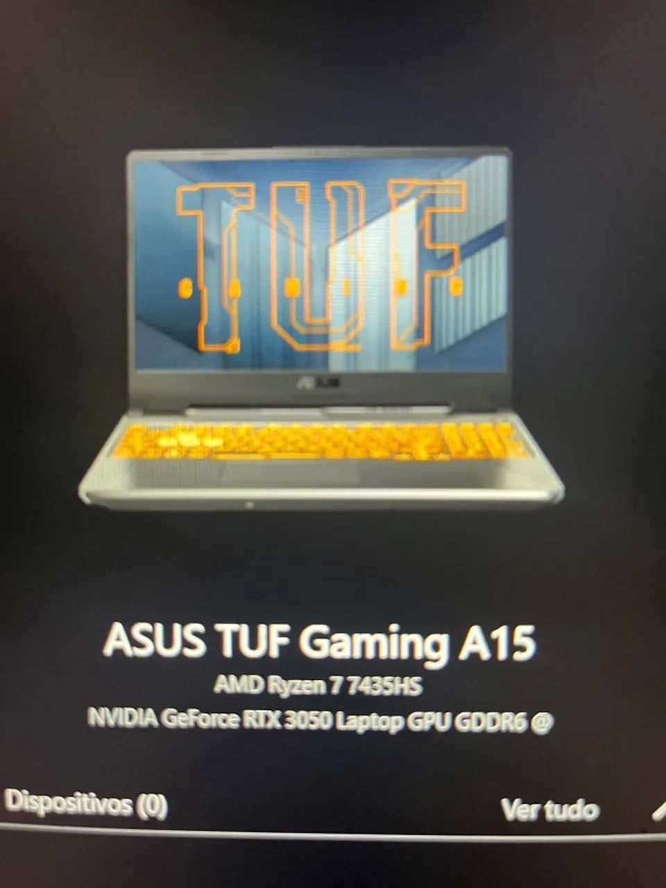Notebook Asus TUF gaming - Foto 4