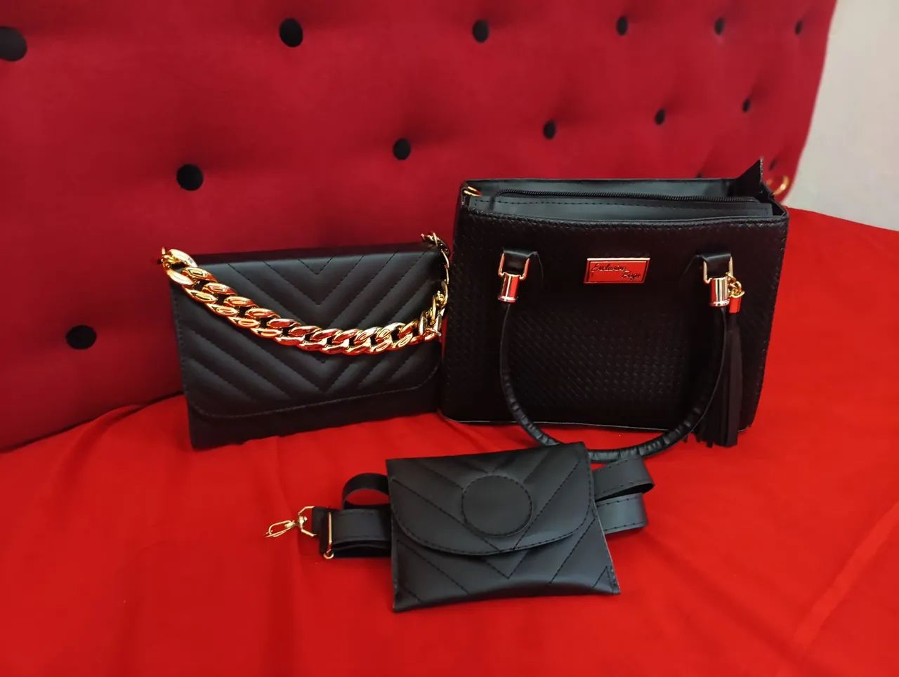 Bolsa feminina Kit com 3 *Nova Lacrada* - Foto 3