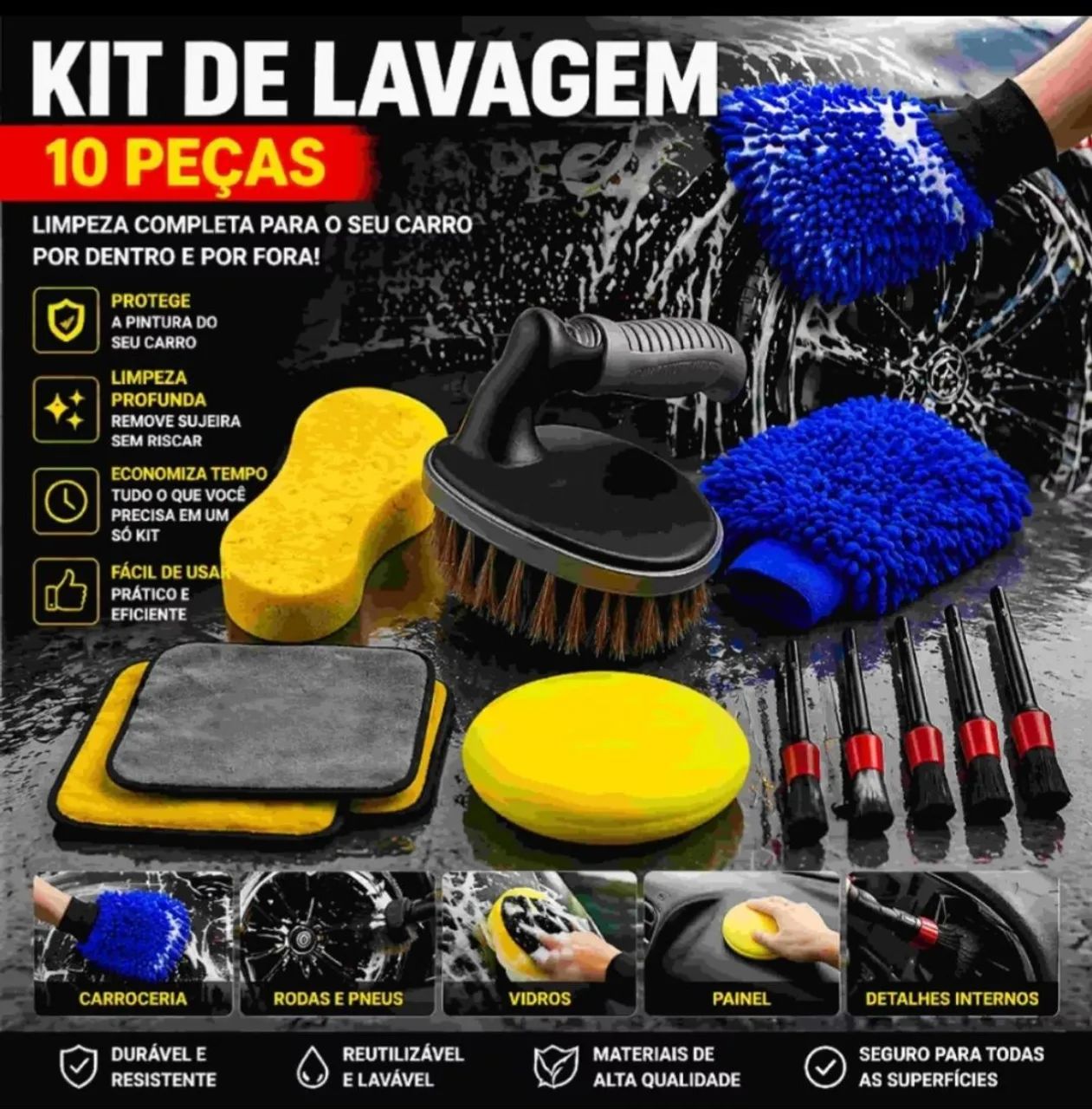 Kit lavagem automotivo 