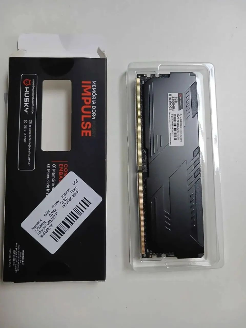 Memória RAM DDR4 Husky 8GB 3200MHz CL22 - Nova e Lacrada - Foto 2