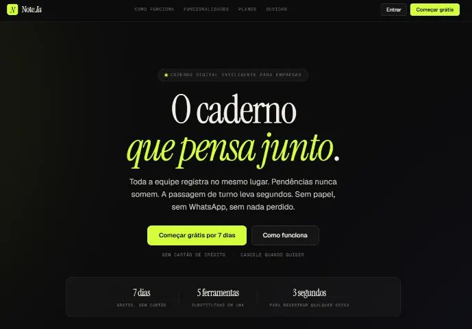 Sistema de Anotações para Empresas e Profisionais