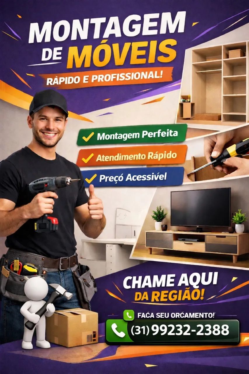 Montador de móveis novos ou usados