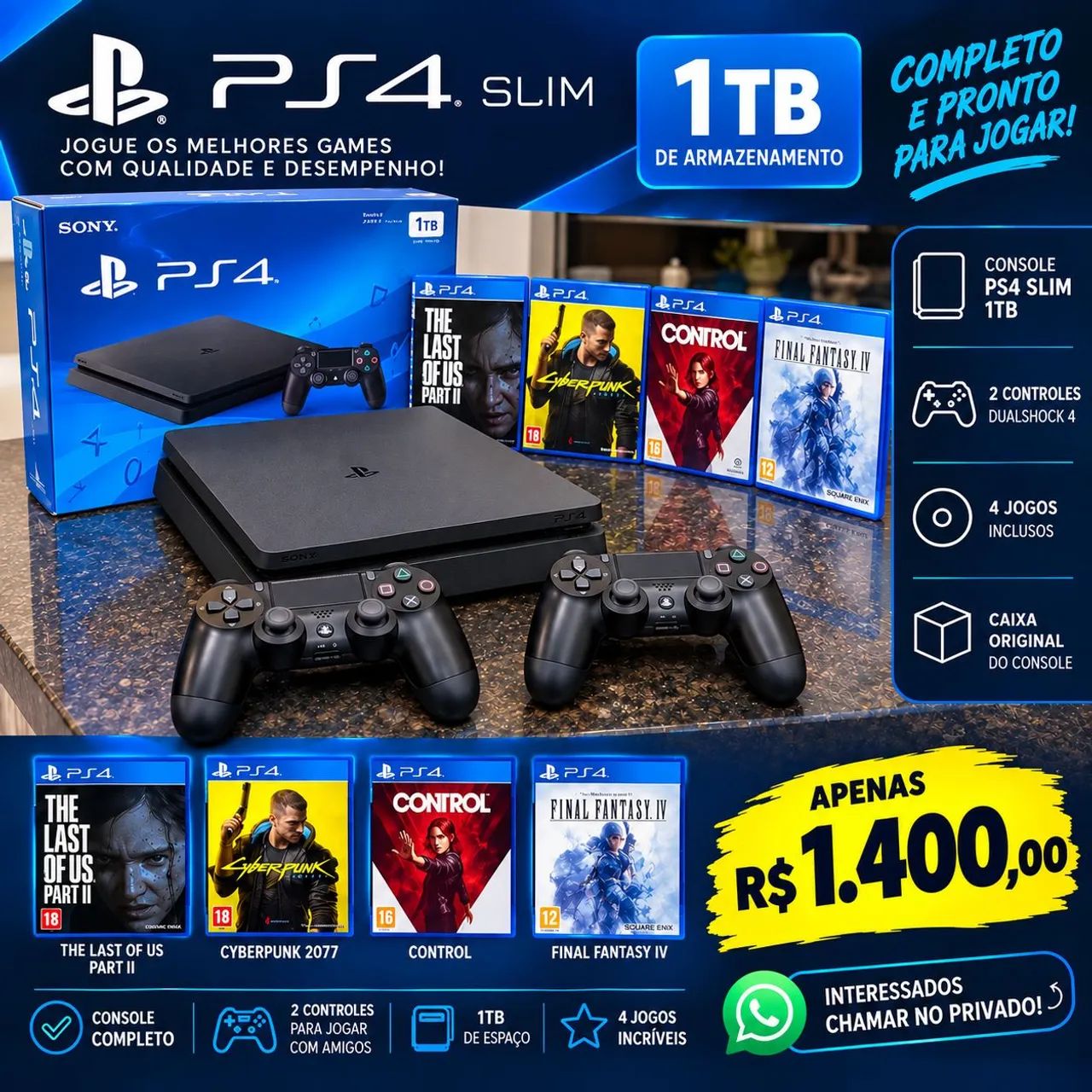 Ps4 slim 1tb usado - Foto 4