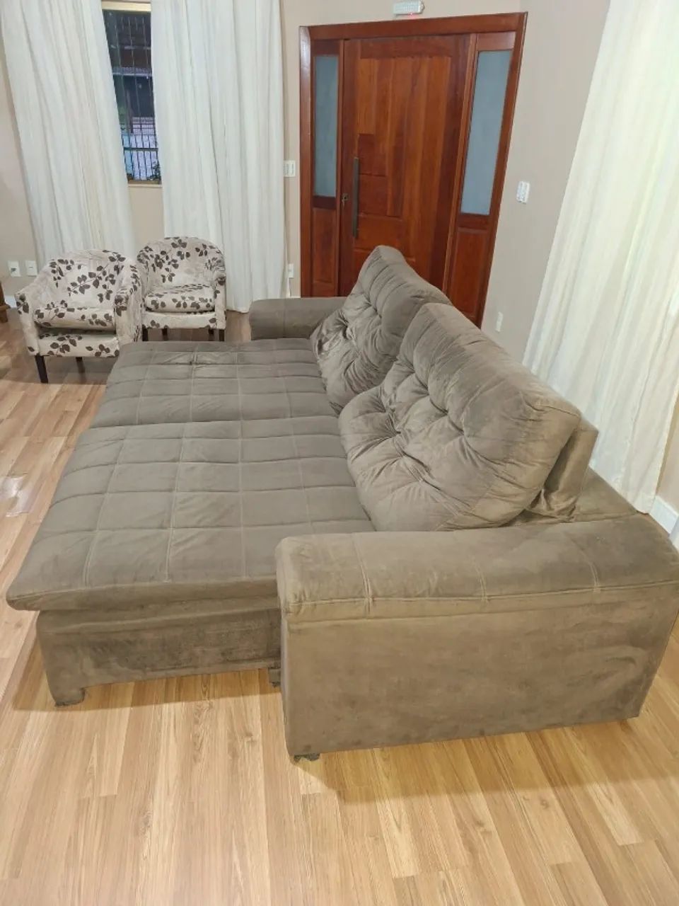 Sofá Retrátil/reclinável 2,80m Cinza   - Foto 4