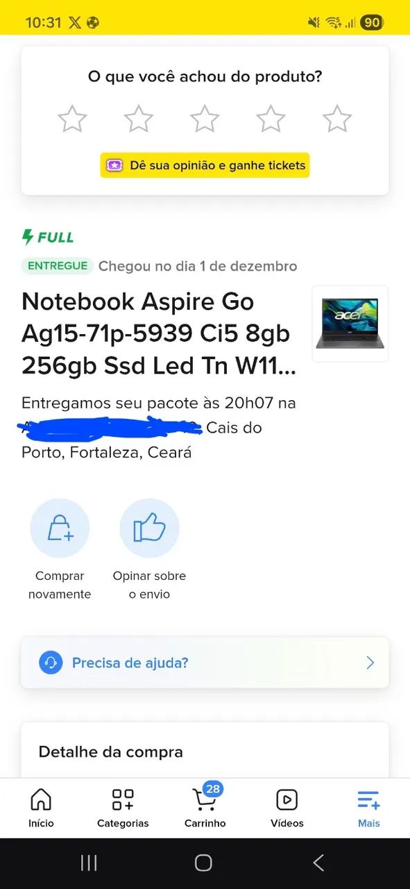 Notebook novo