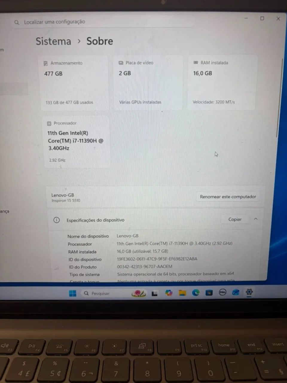 Notebook Laptop Dell INSPIRON 15 5510 - Foto 5