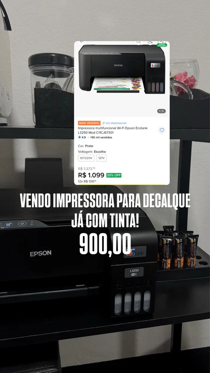 Vendo impressora de decalque (para tatuadores) - Foto 2