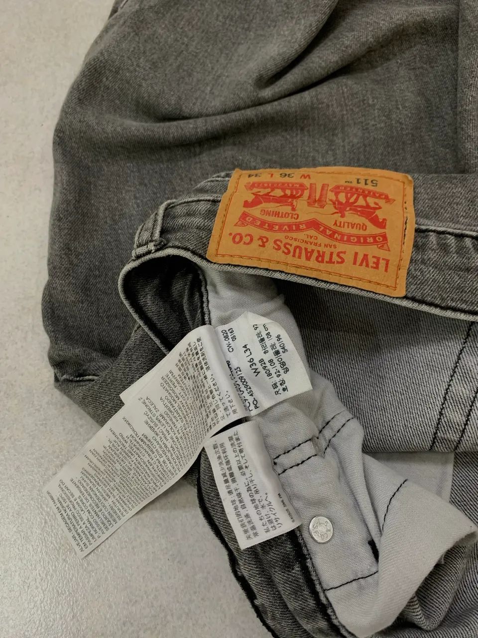 Calça Levis 511 Cinza - Foto 3