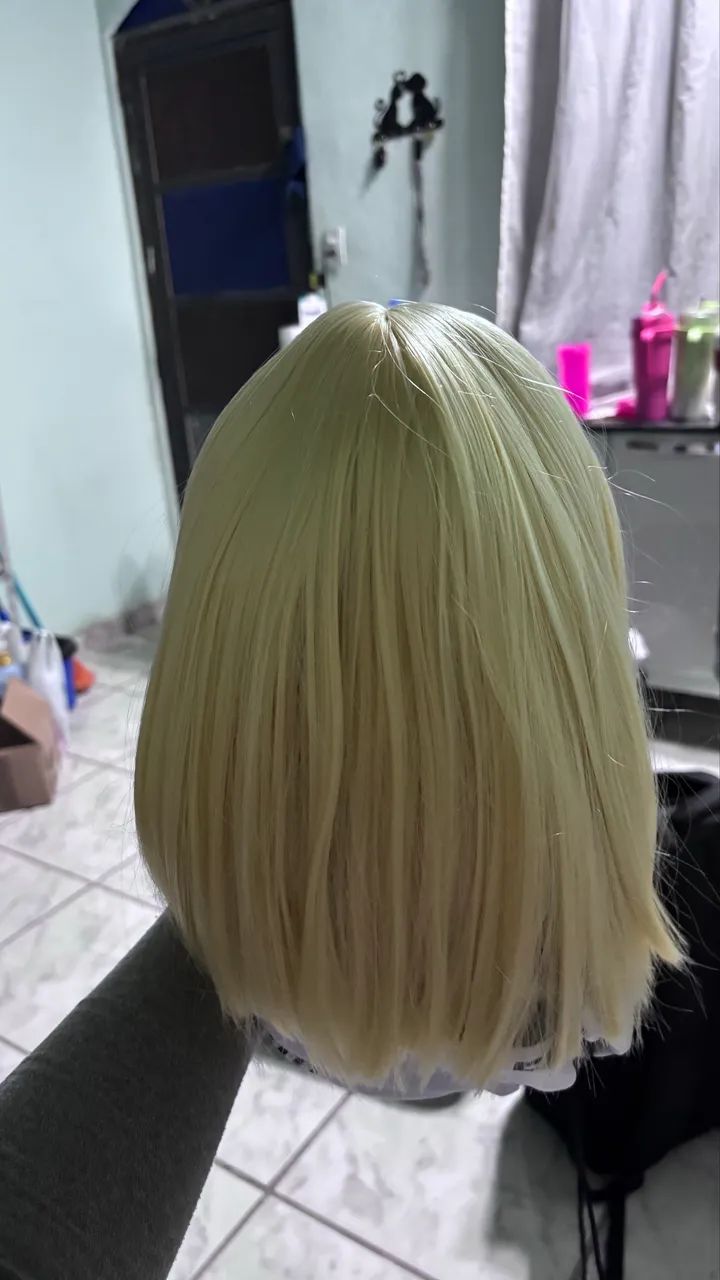 Peruca cabelo sintético resistente ao calor