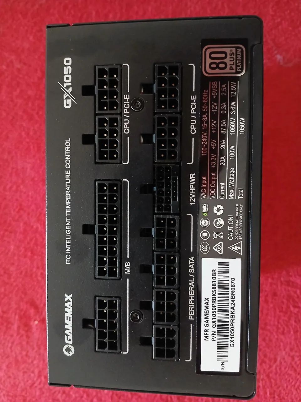 Fonte GameMax GX1050 Pro 1050W 80 Plus Platinum Full Modular ATX 3.0 - Foto 4