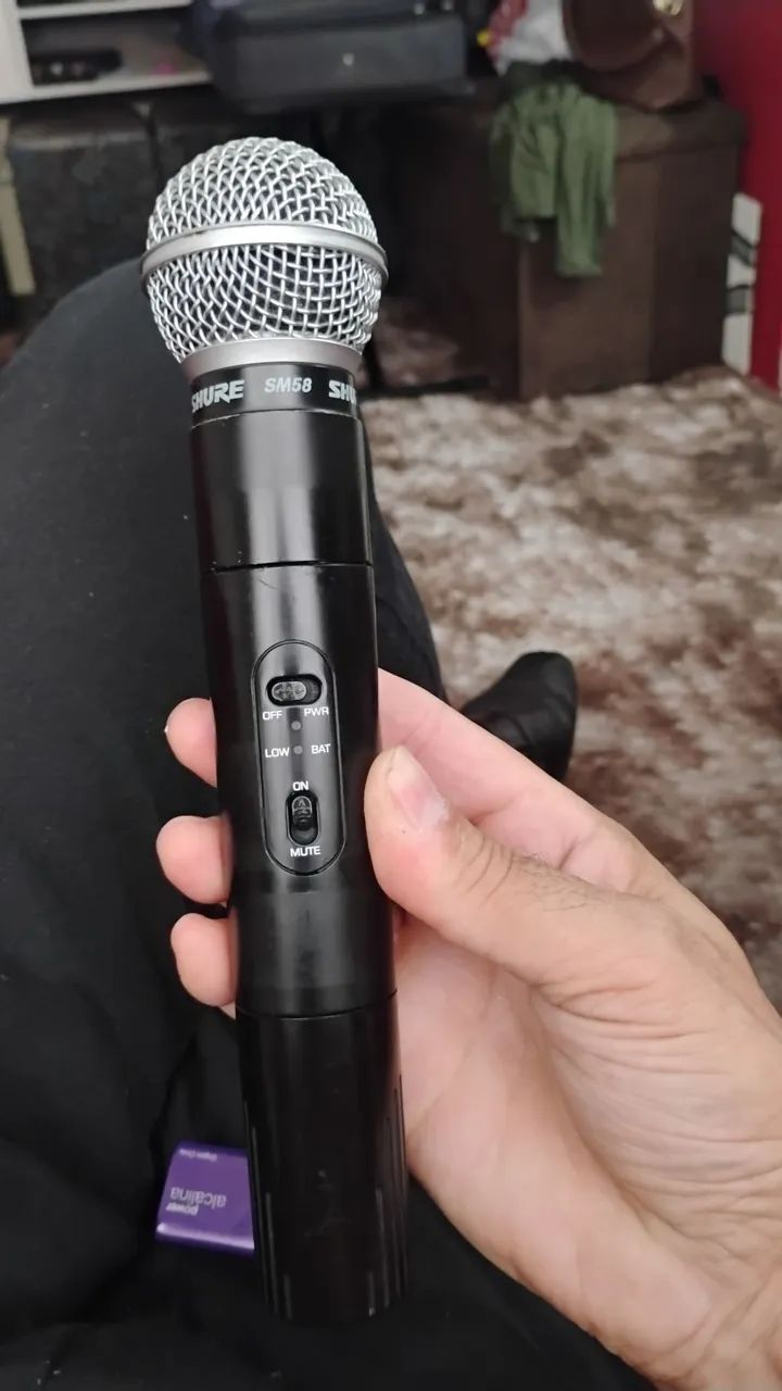 Microfone sem fio shure sm58