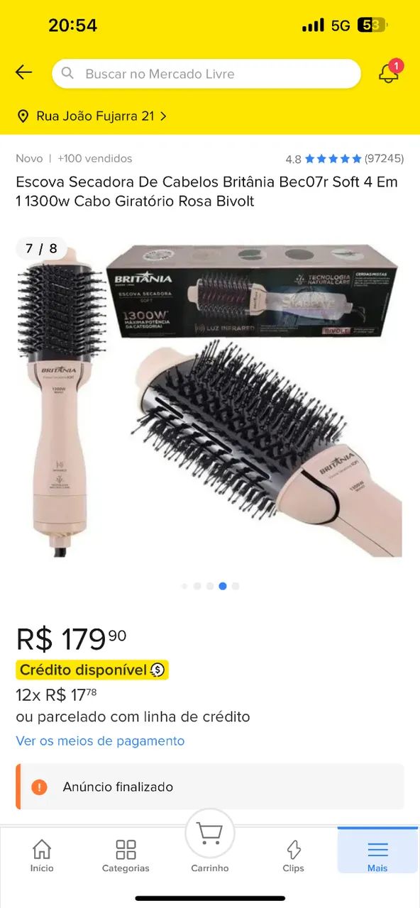 Escova secadora quase sem uso ! 