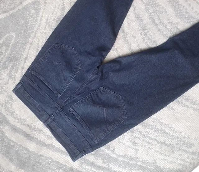 Calça jeans masculina azul escuro  - Foto 4