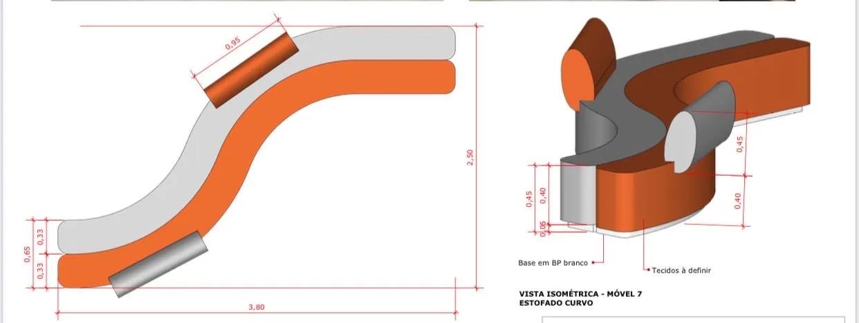 Sofá orgânico para recepção seminovo - Foto 2
