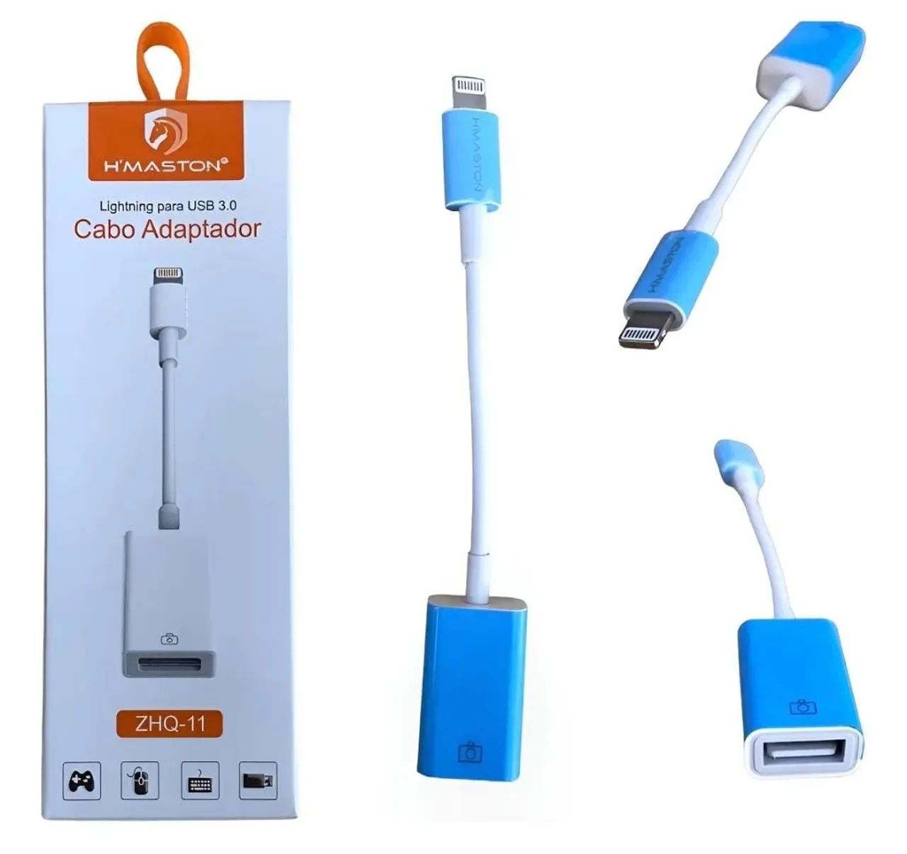 Cabo OTG para iPhone - Lightning para USB 3.0 adaptador pendrive