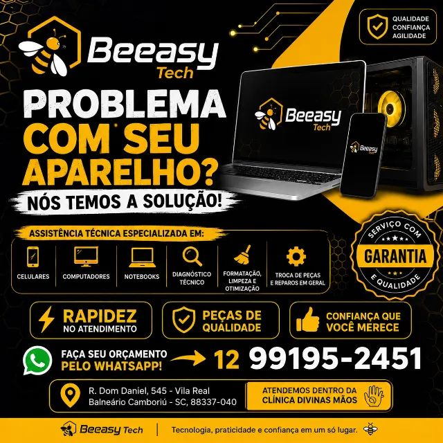 Manutenção de Celulares, Tablets, Notebooks e Computadores