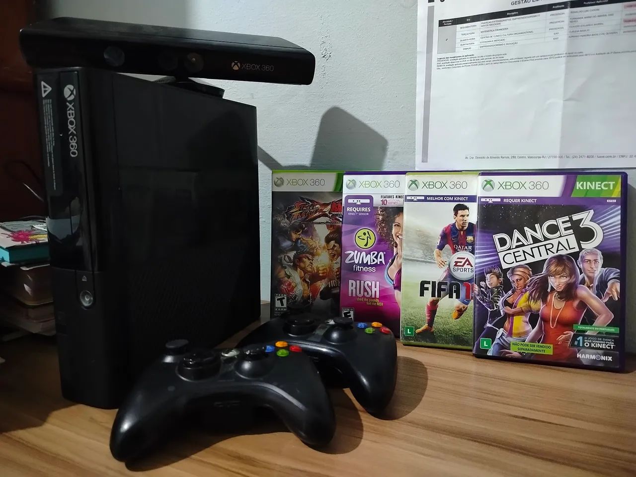 X-BOX 360 SLIM COMPLETO + TELA 20 POLEGADAS.