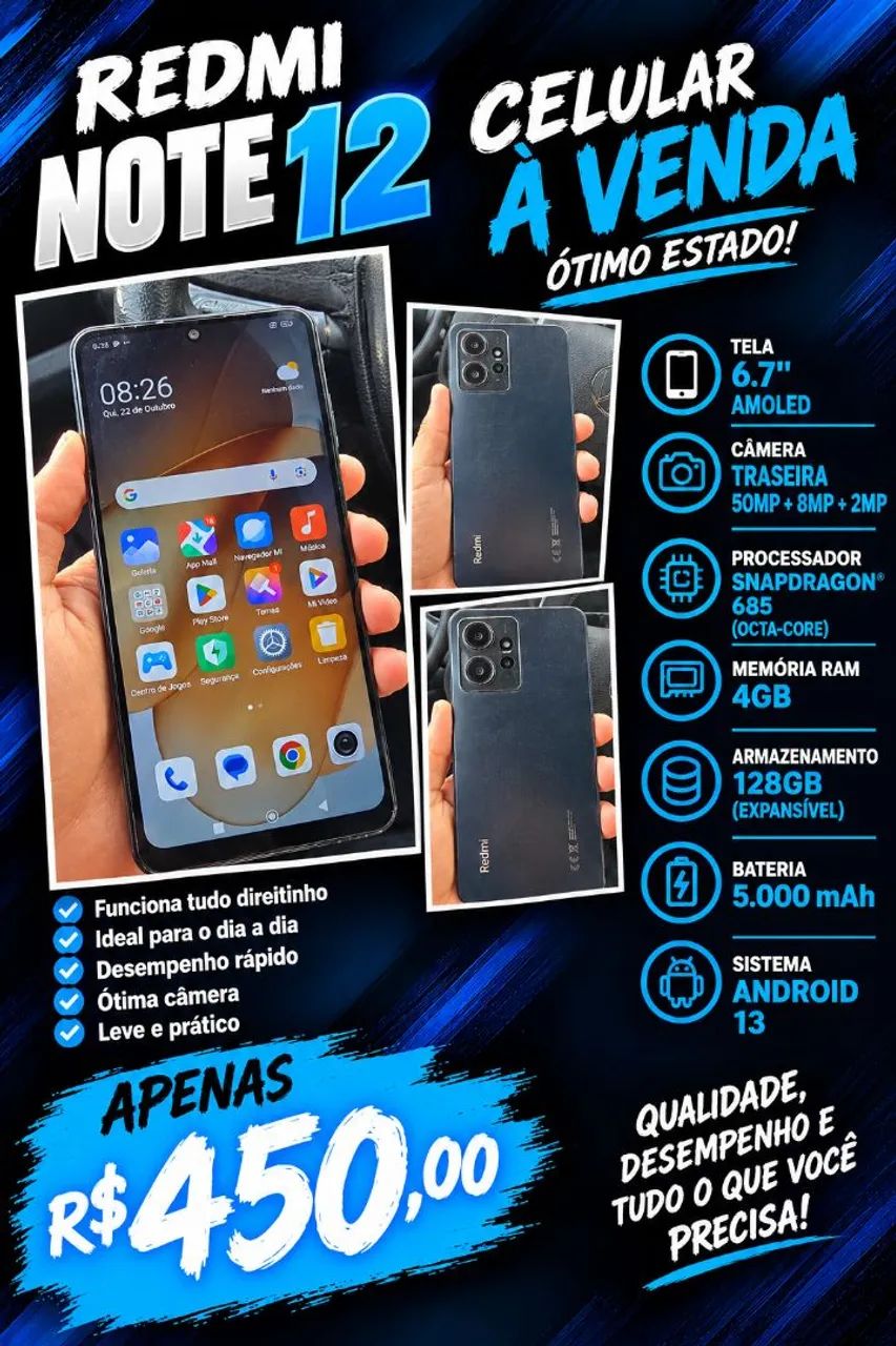 Redmi Note 12 4g 128gb
