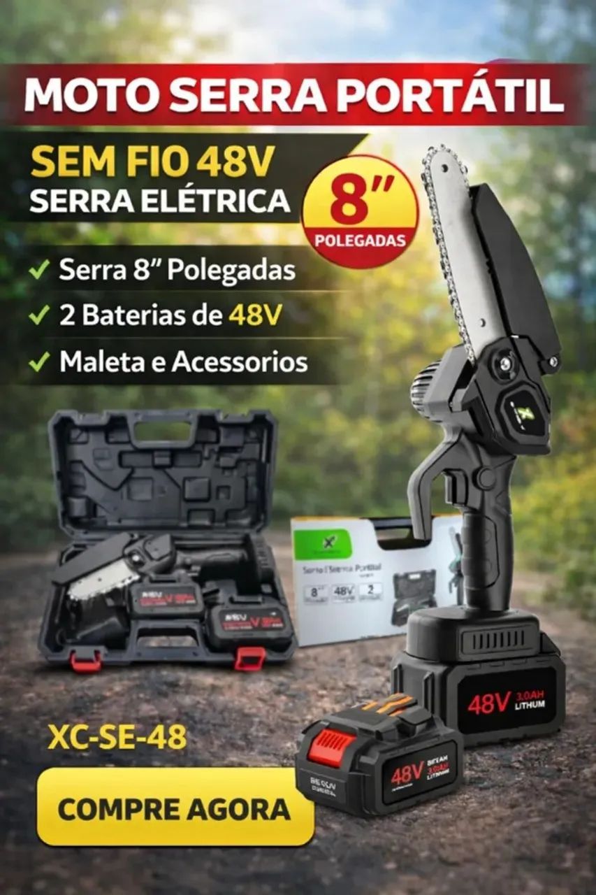 Serra Elétrica Portátil sem Fio 8 Polegadas 48V - Foto 2