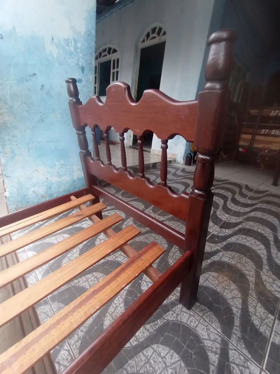 Cama de solteiro de madeira macanaiba 399,00 - Foto 5