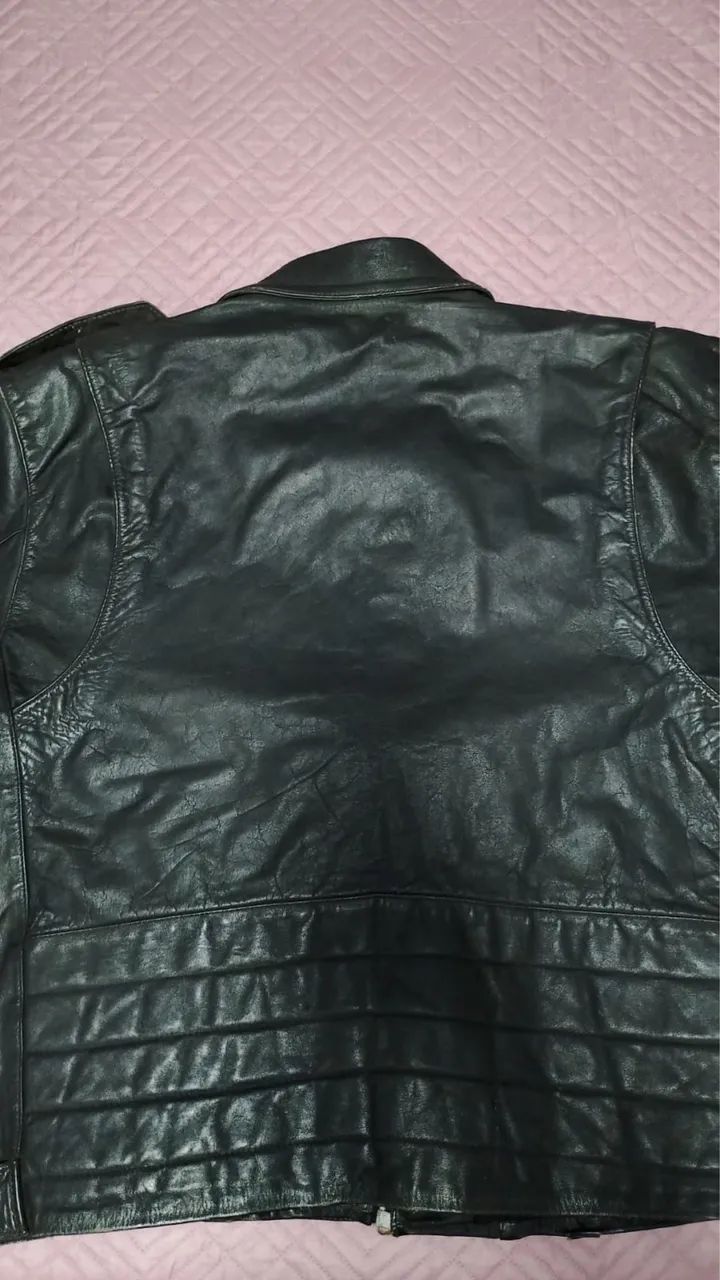 Jaqueta de couro legítimo GG - Foto 2