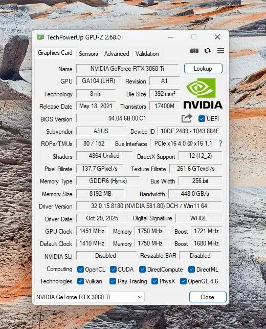 RTX 3060 Ti Asus 8GB - Foto 5