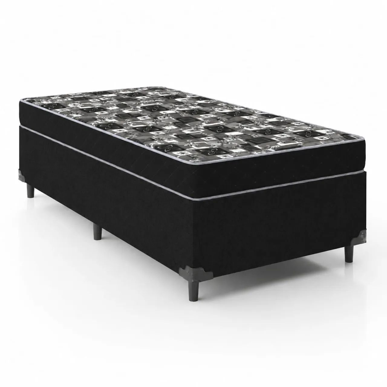 Cama Box Solteiro com Colchão de Espuma - Foto 2