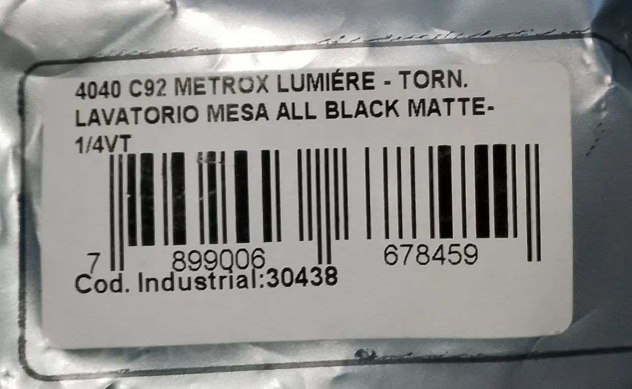 Torneira Lavatório mesa ALL BLACK MATTE. - Foto 2