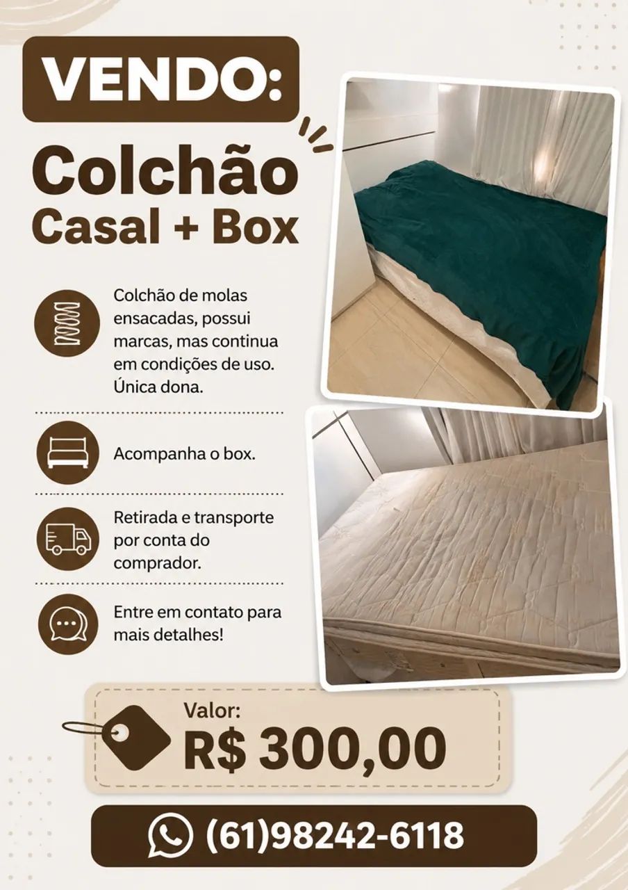 Colchão Casal + Box 