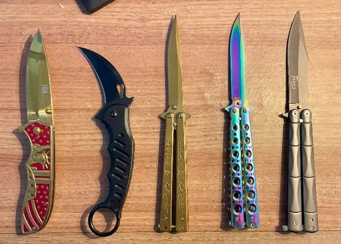 kit canivetes colecionaveis ideais para pesca Com 5 Peças
