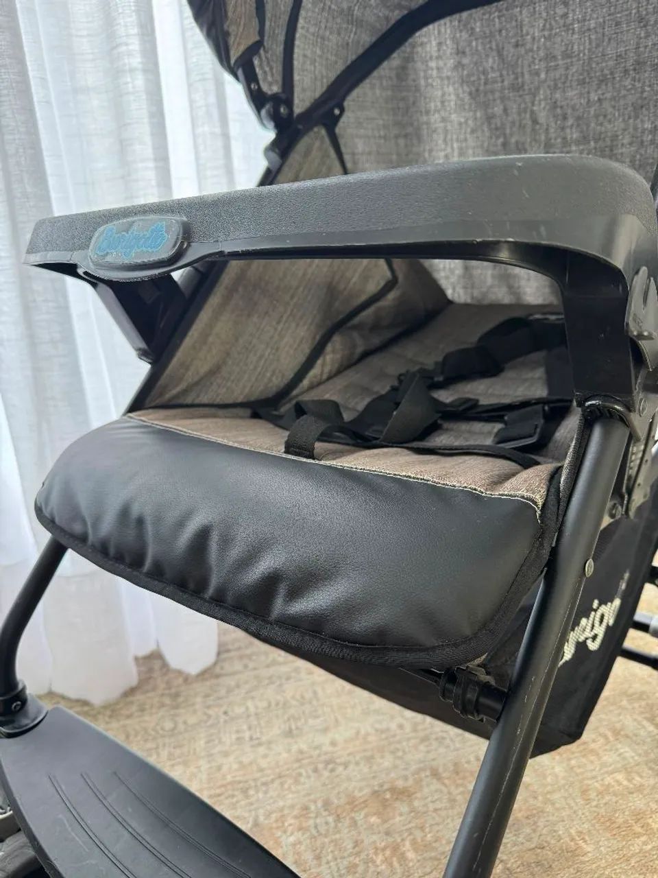 Carrinho de bebê Burigotto (cinza e preto) - Usado - Foto 3