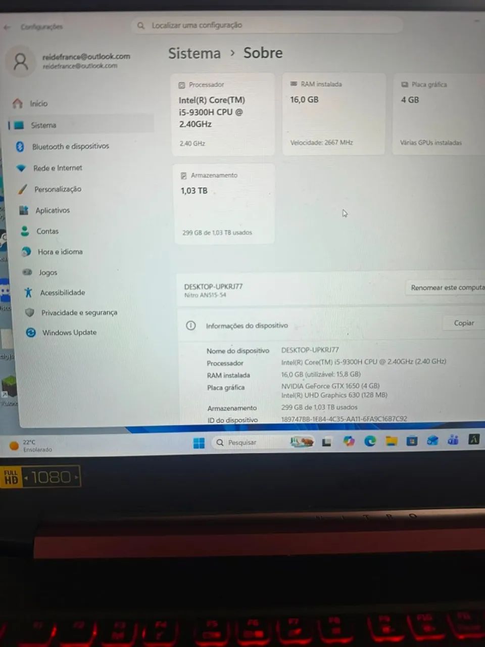 Notebook Gamer ACER NITRO - Foto 2