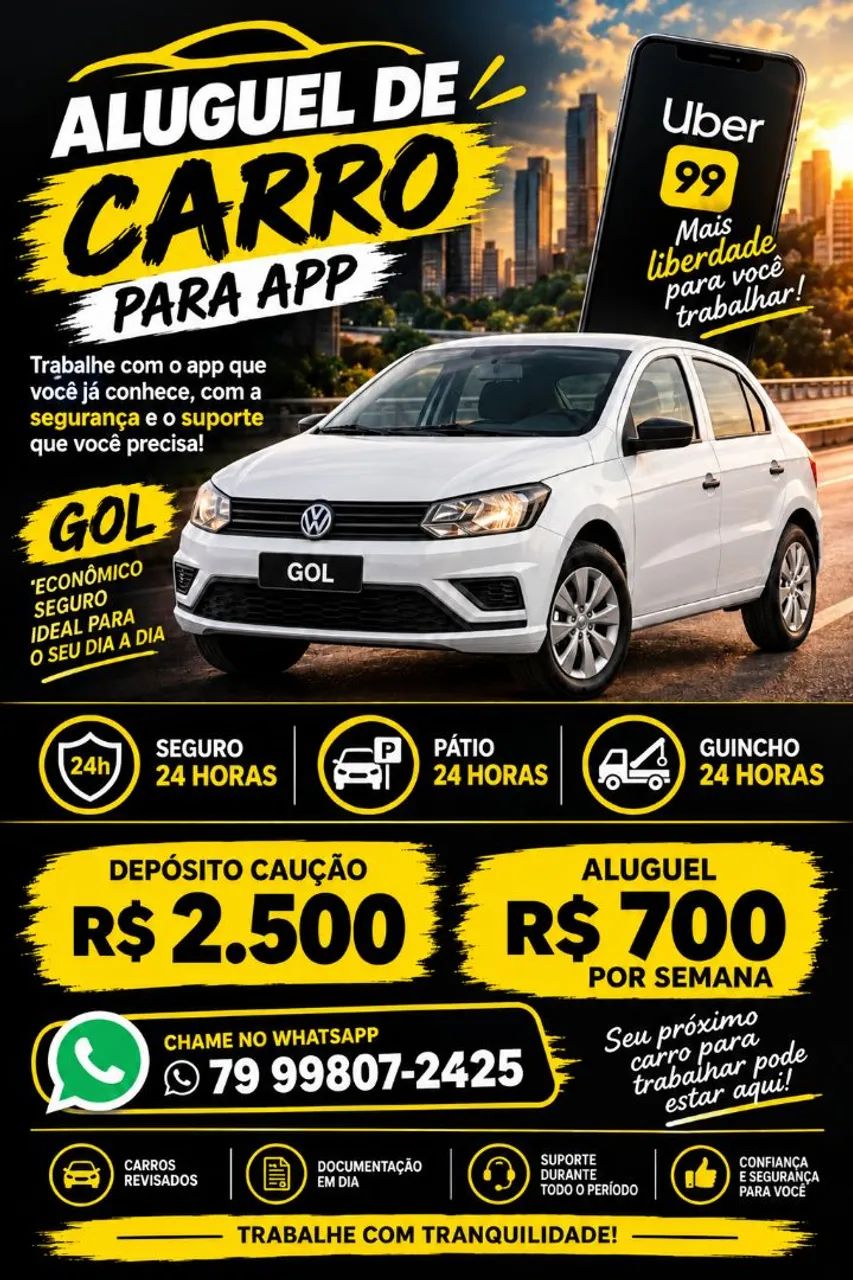 Alugo carro para aplicativo 