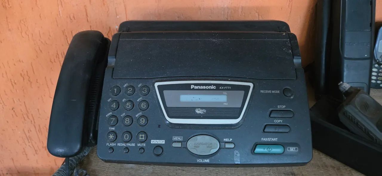 Fax Panasonic KX-FT71 com Telefone Original - Vintage e Funcional