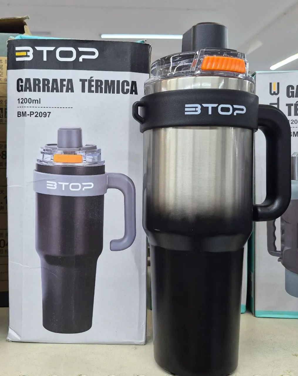 COPO TERMICO 1200ML BLACK REF: BM-P2097 - Foto 4