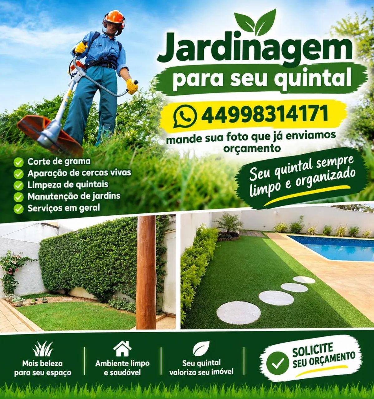 Jardinagem e limpeza de quintais