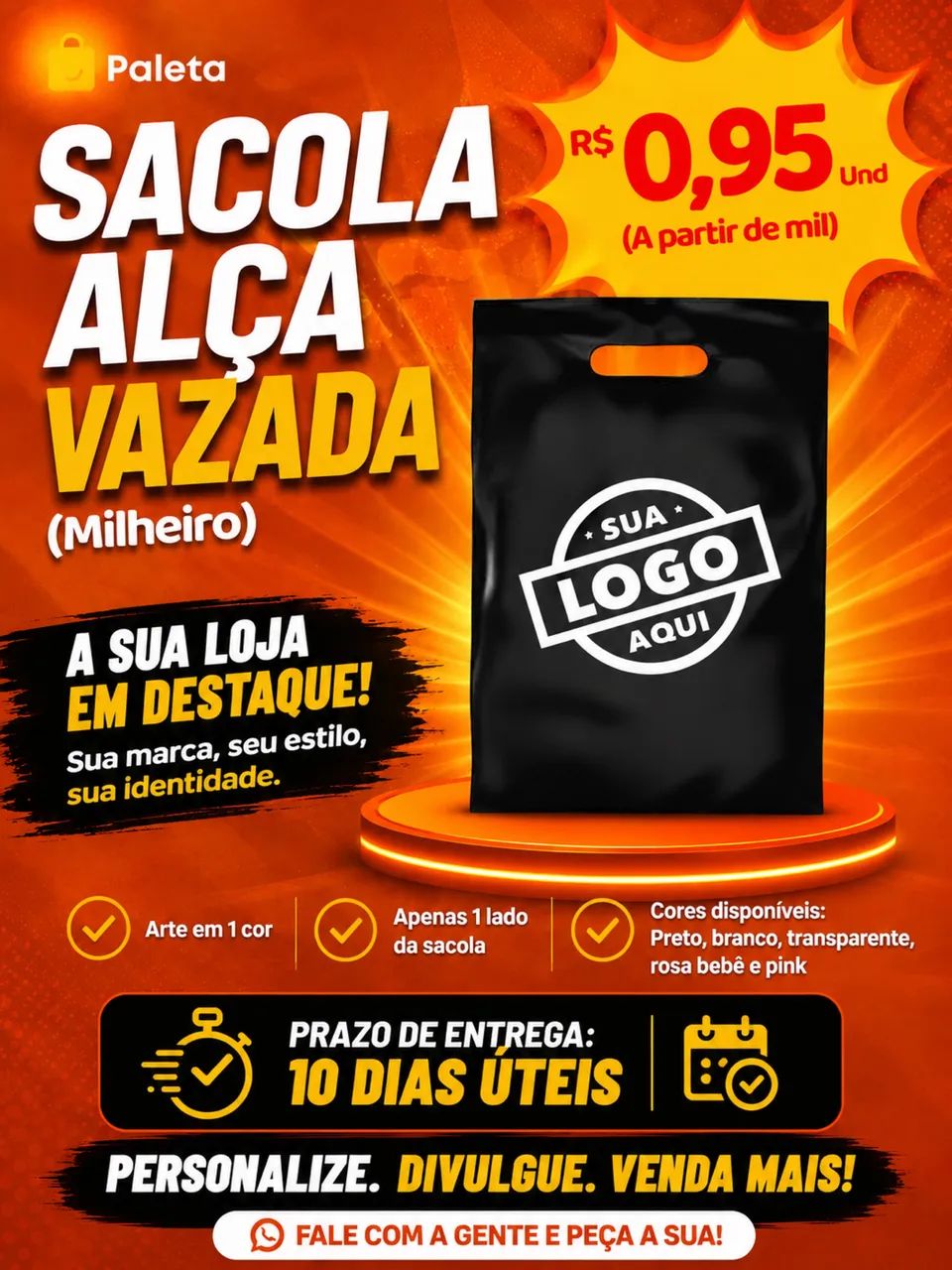 Sacolas personalizadas (MILHEIRO) 