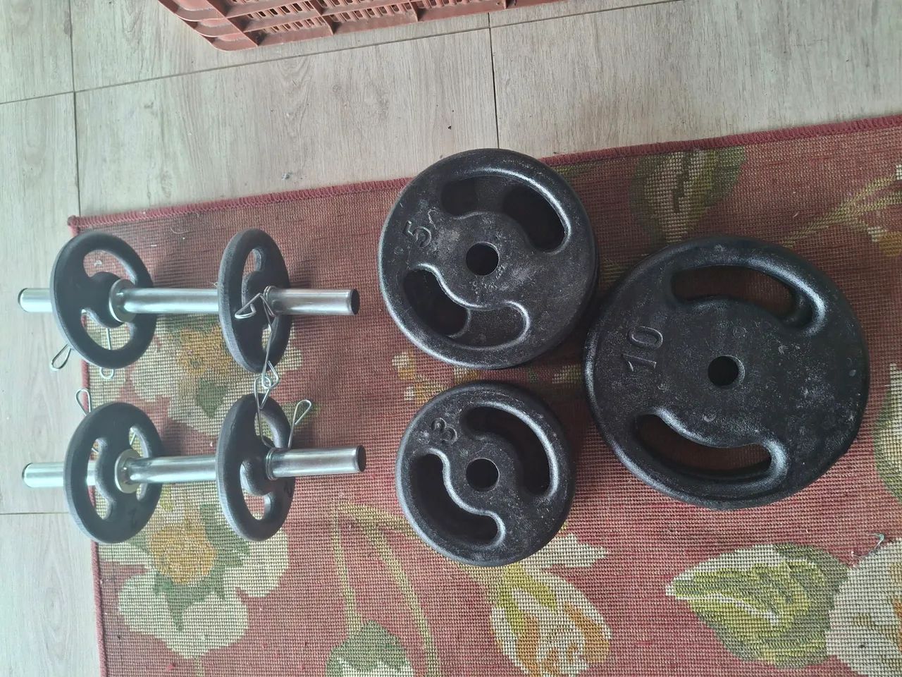 Banco musculação com barra e pesos 60 kg - Foto 3