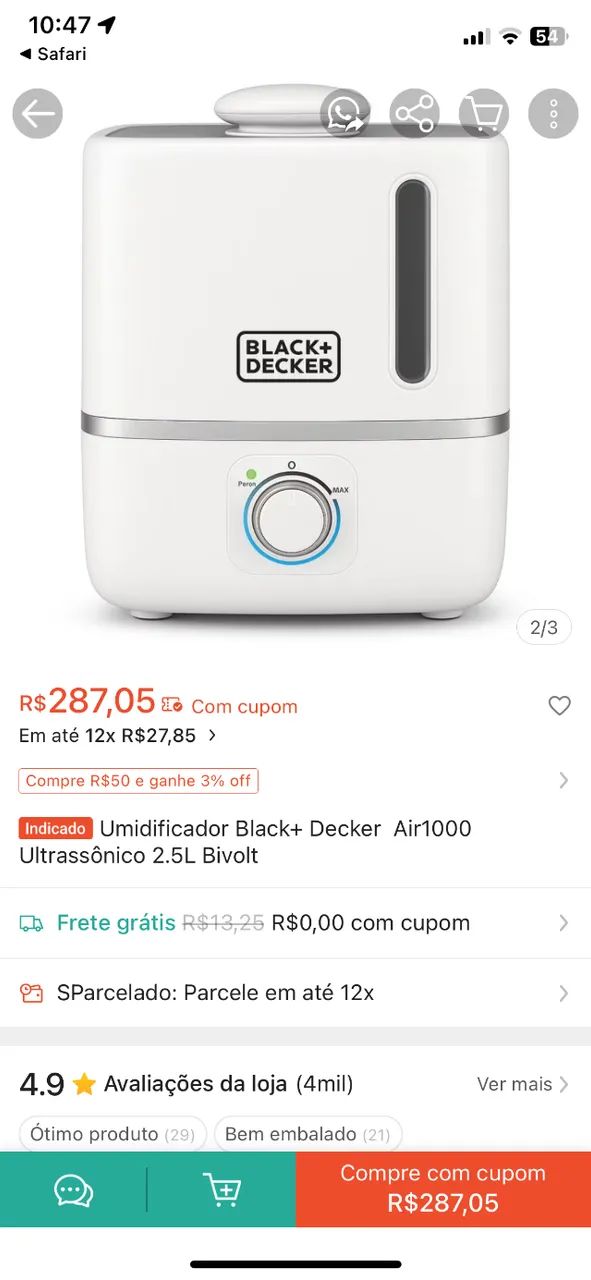 Umidificador de ar black deck - Foto 5