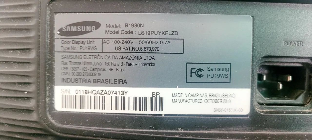 Kit 2 Monitores Samsung 18.5" SyncMaster B1930N + Cabos (Aceito Trocas) - Foto 5