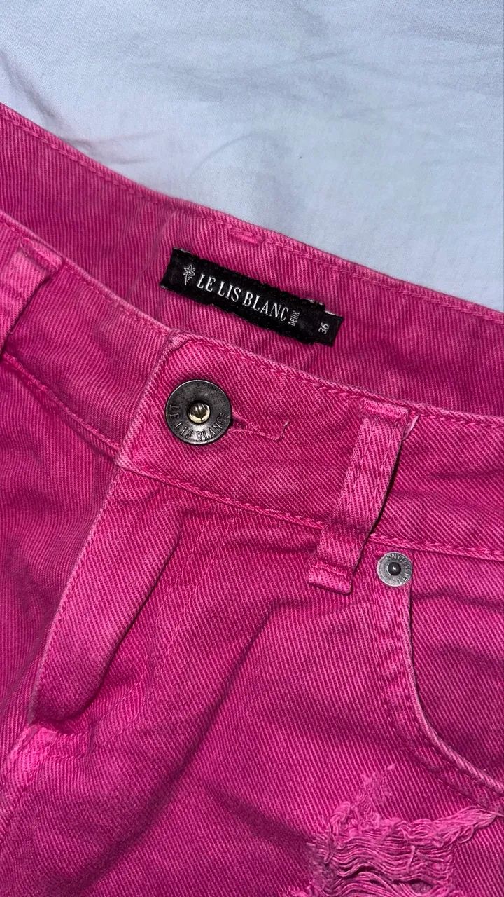 Short jeans rosa LE LIS BLANC - Foto 2