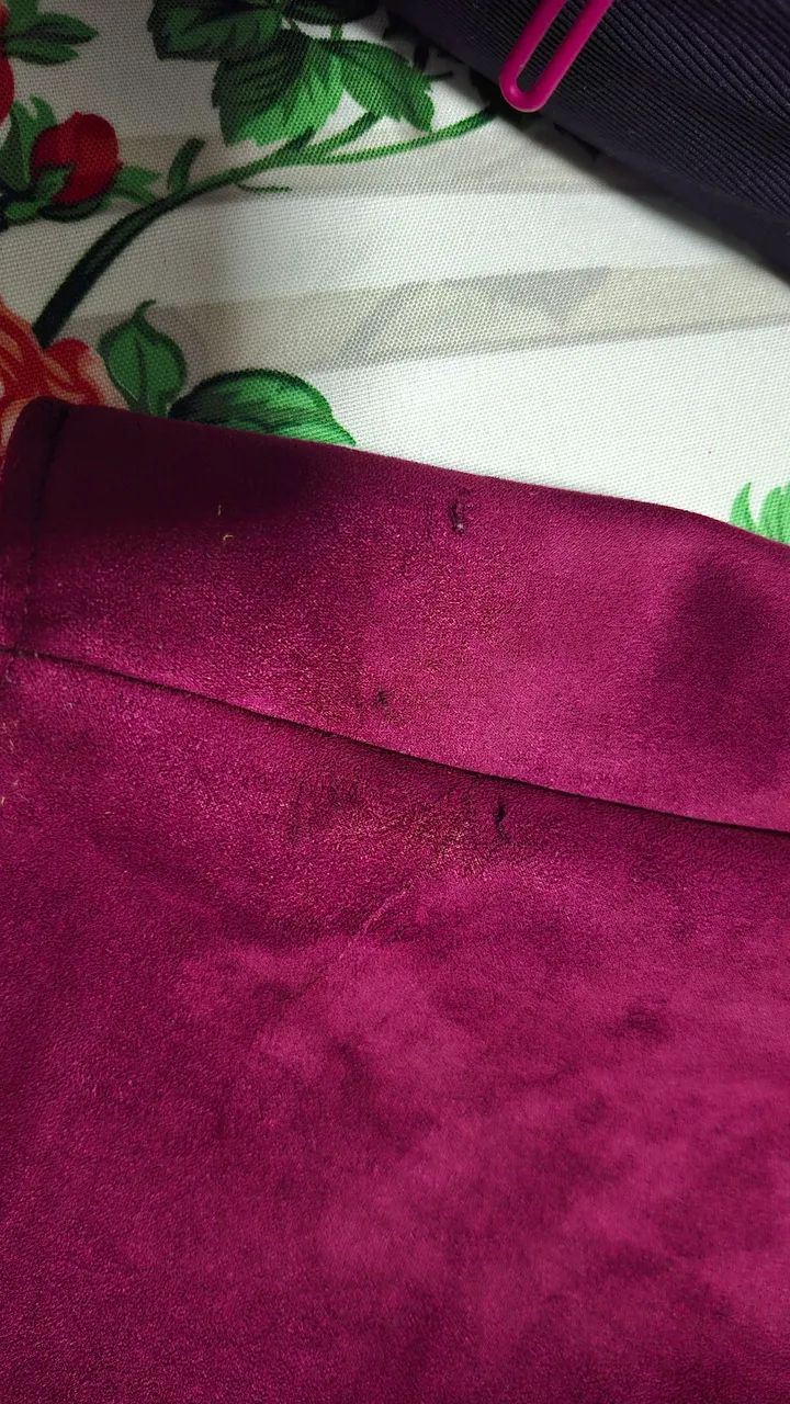 Short camurça Morena Rosa vinho - Foto 4