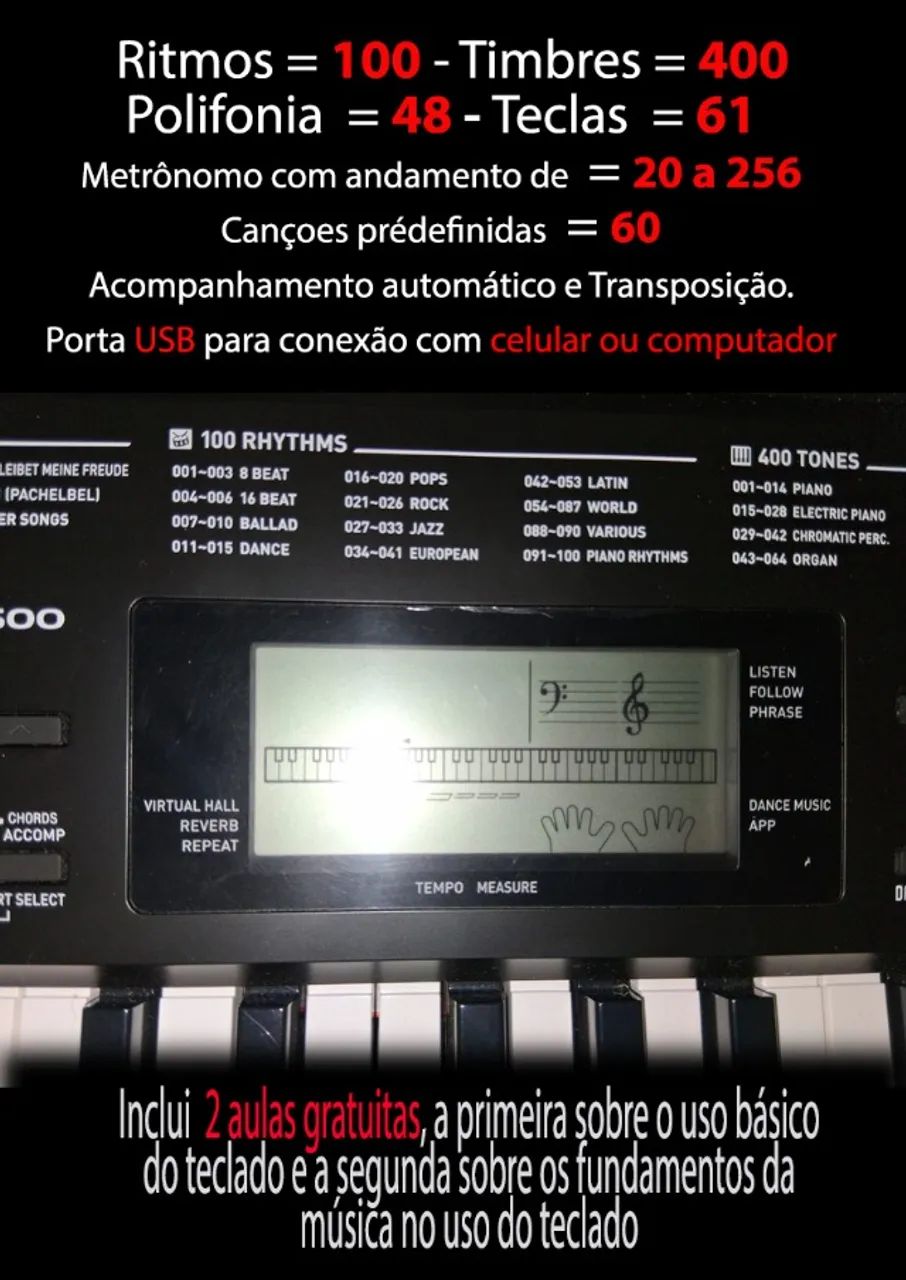 Teclado Arranjador Casio CTK.3.500 - Foto 2