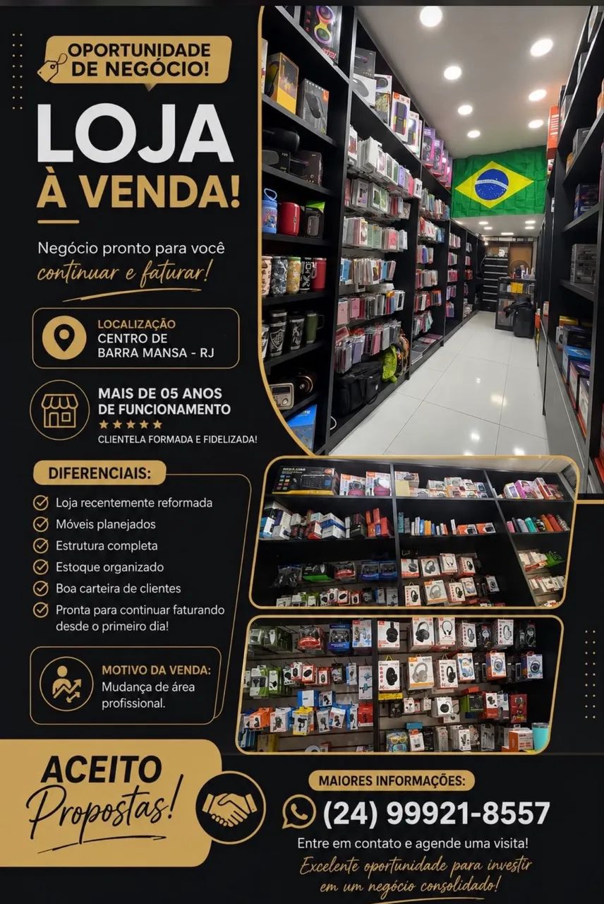 ? LOJA À VENDA - CENTRO DE BARRA MANSA/RJ