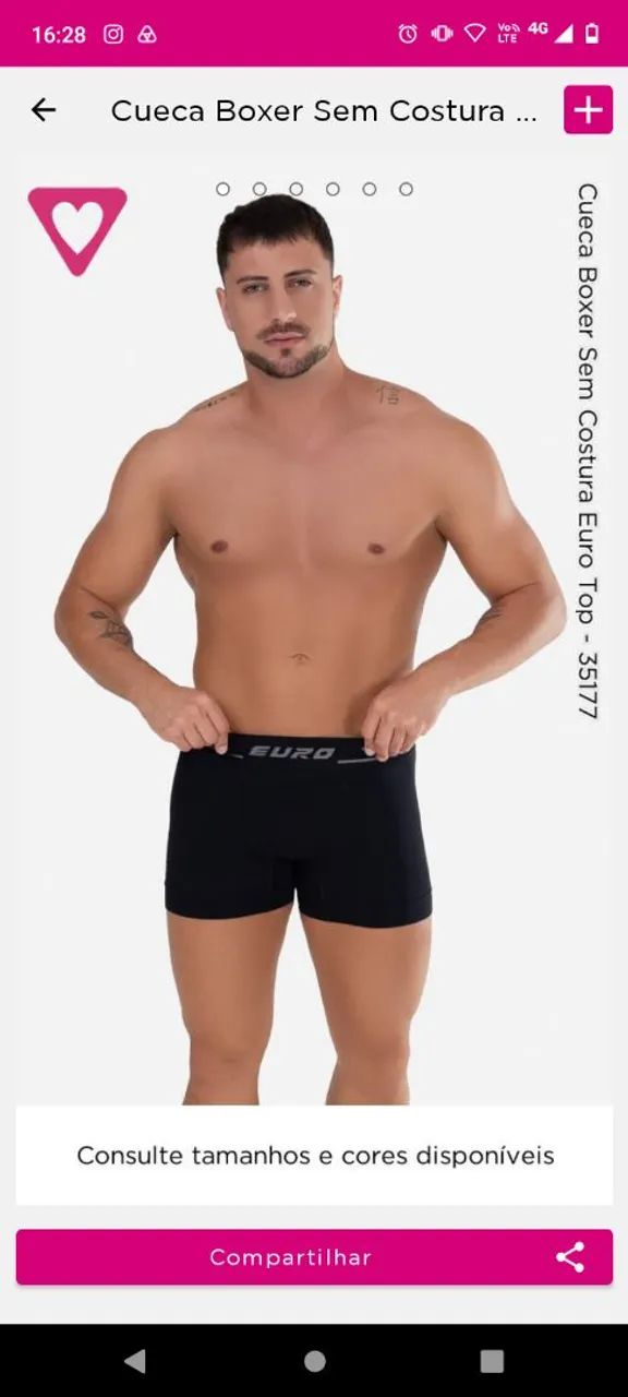 Cueca Boxer microfibra - Romance Favorita