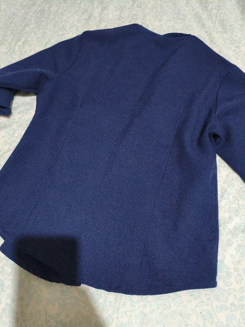Blazer feminino P manga curta azul - Foto 5