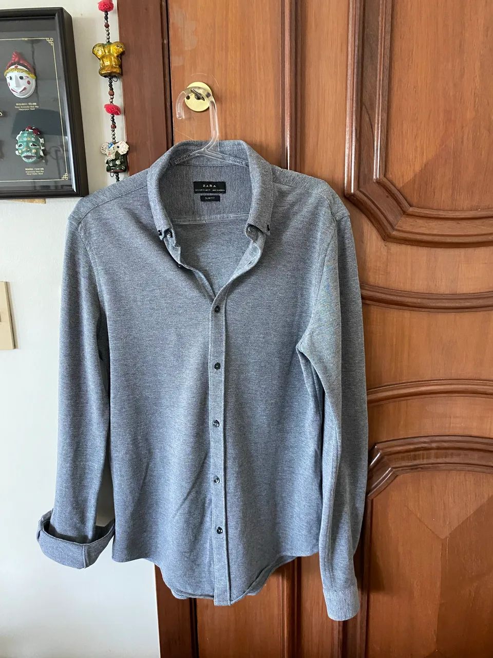 Camisa Zara  algodão  com elastano