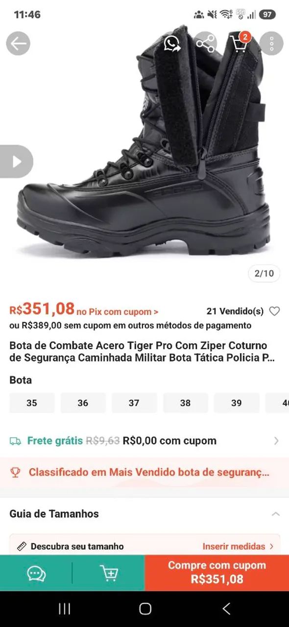 Coturno Acero Tiger Pro